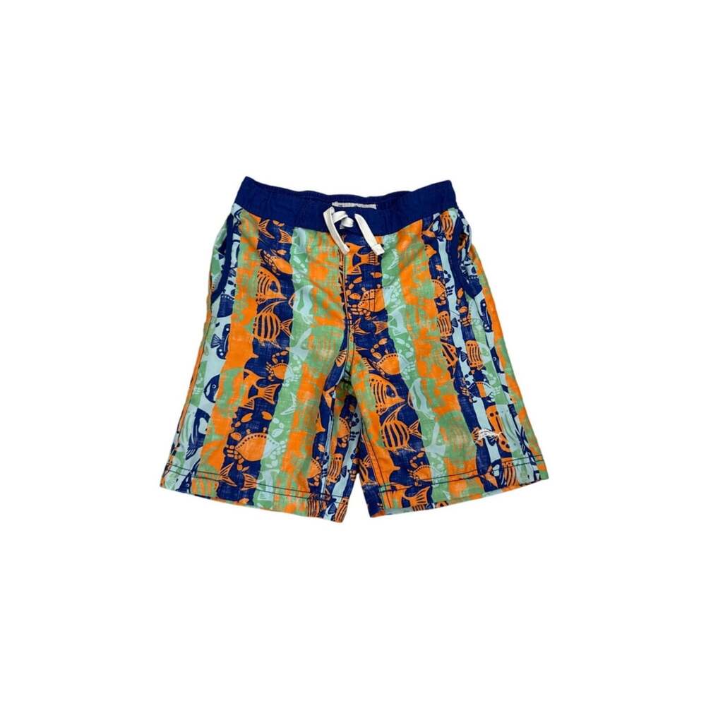Tommy Bahama Swim Trunks Blue Orange Board Shorts Bathing Suit Size Youth 7